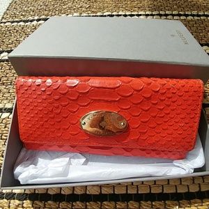 Mulberry snake print long wallet