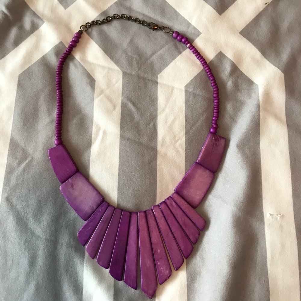 Purple reversible statement necklace!!