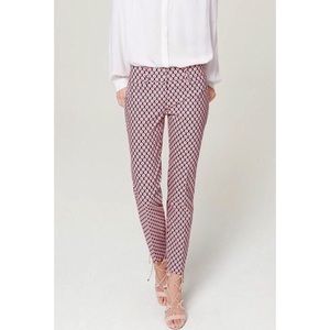 LOFT The Riviera Pink Geo Print Pant in Marisa Fit