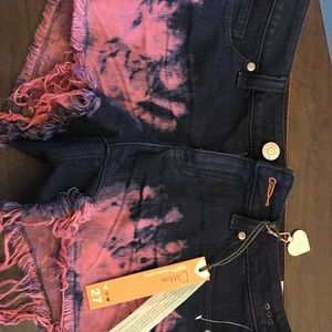 Cute tie dye hand print shorts
