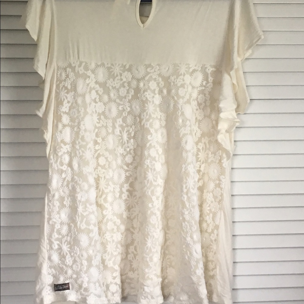 EUC Matilda Jane winter white, flutter sleeve top
