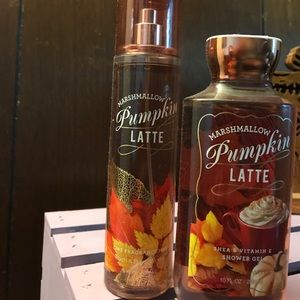 BBW Marshmallow Pumpkin Latte Spray and Shower Gel