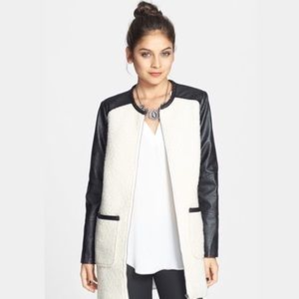 JOLT || Faux Leather and Wool Jacket!