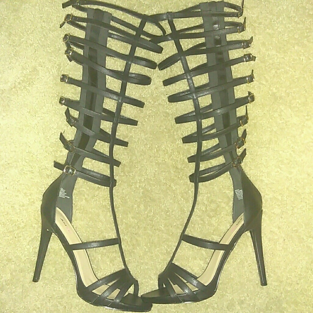 Never worn knee high shoe