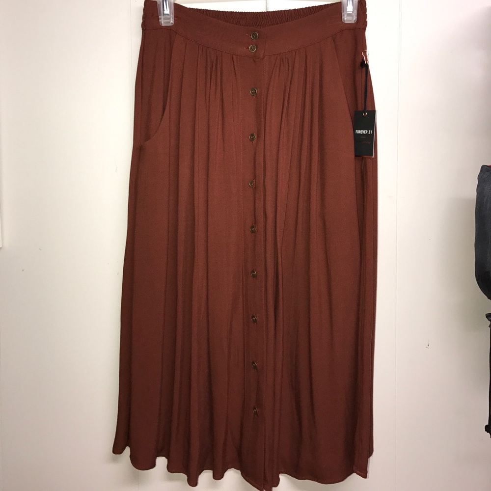 Dark Colored Midi Skirt