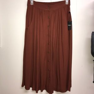 Dark Colored Midi Skirt