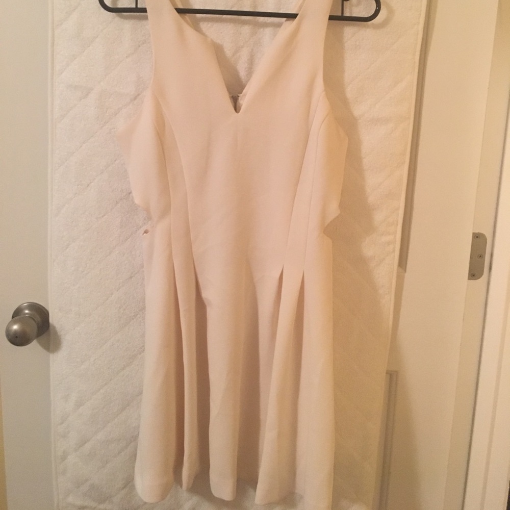 BCBG Generation cream cut out dress.