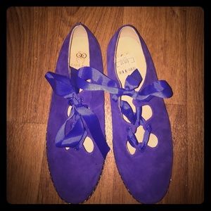 Iris Apfel Royal Blue Flats