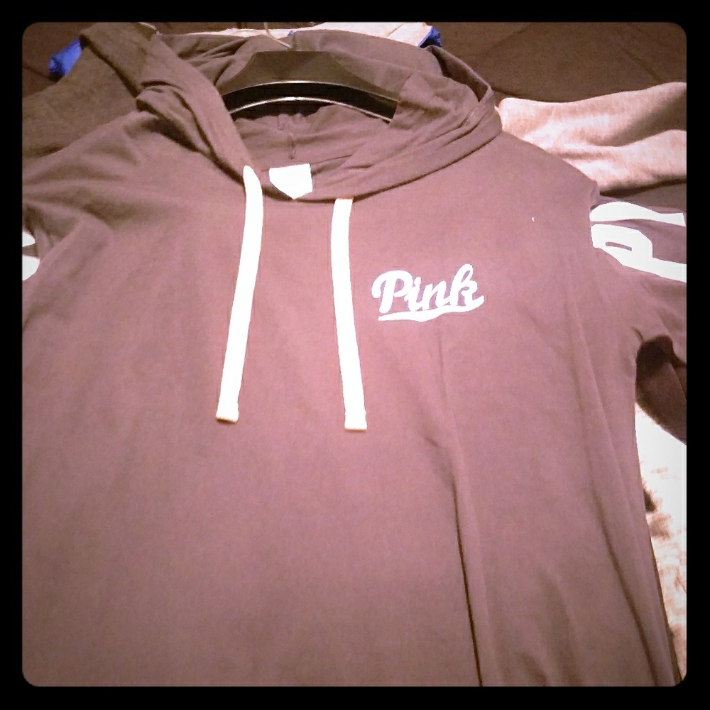 Pink hooded long sleeve