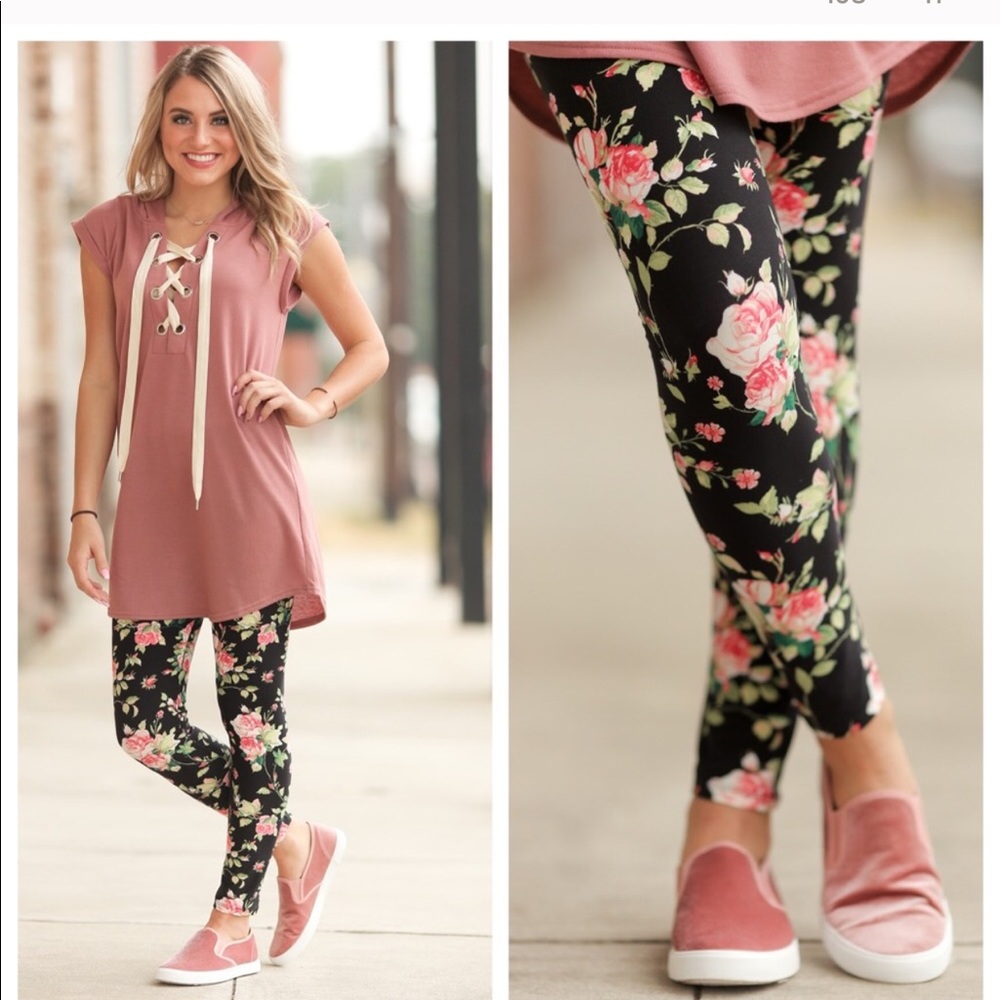 🔴Soft Floral Leggings