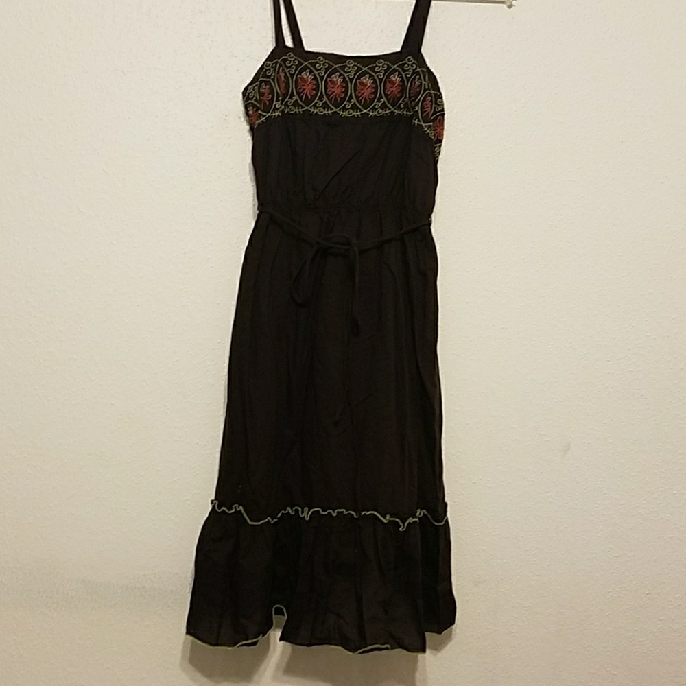 Brown cotton dress