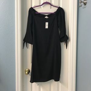 LOFT Off the shoulder silk shift dress NWT