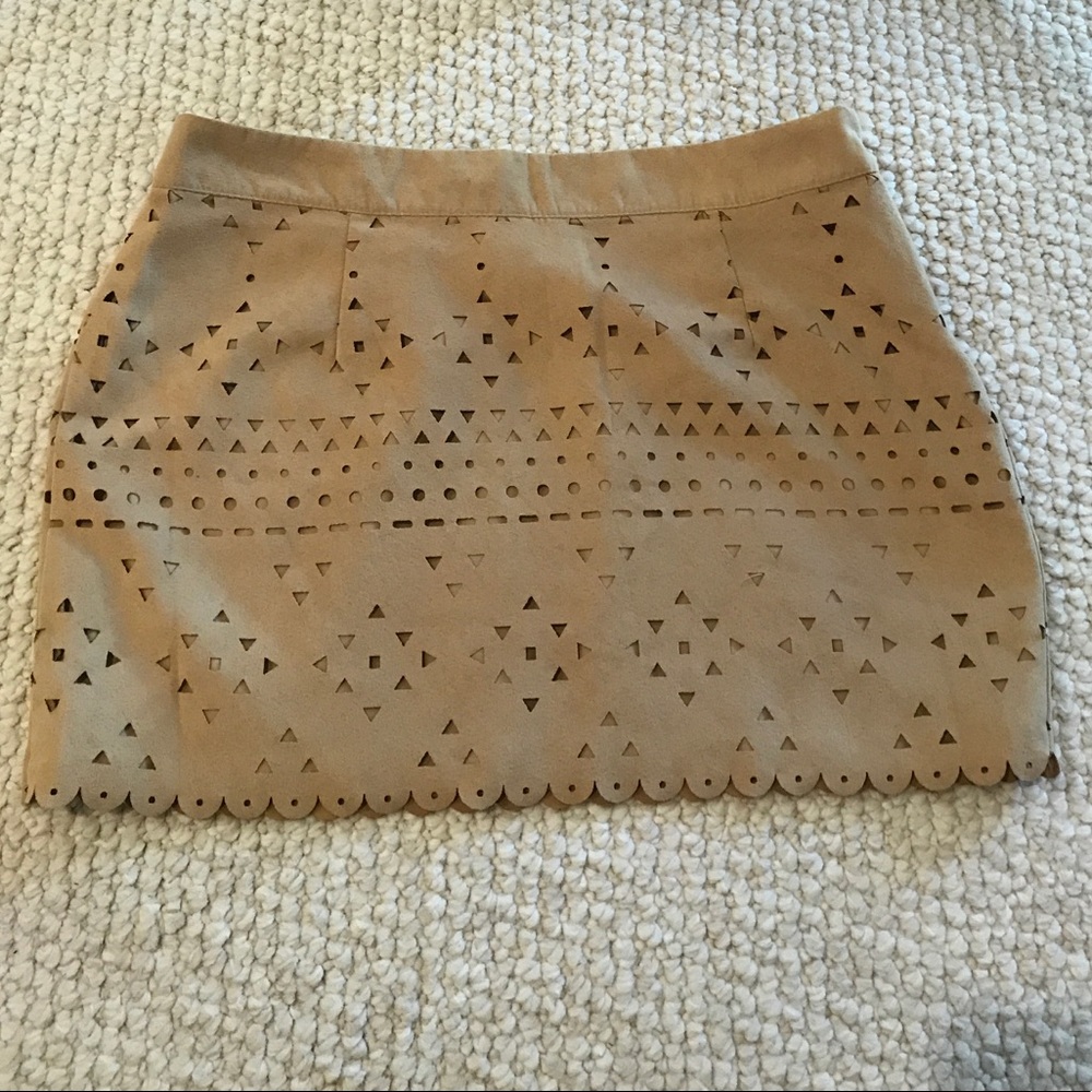Suede skirt