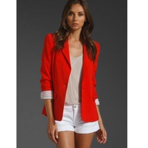 Alice and Olivia Elyse Blazer in Red