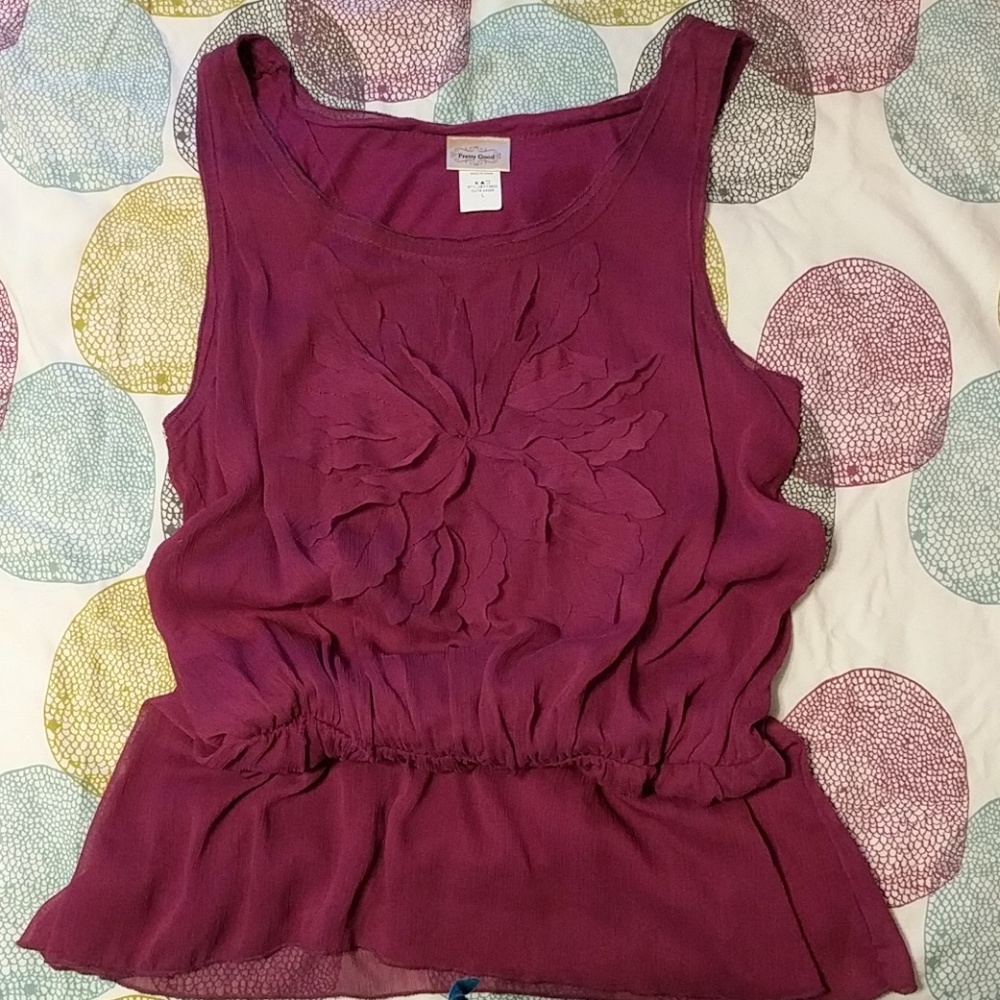 PRETTY GOOD purple sleeveless top