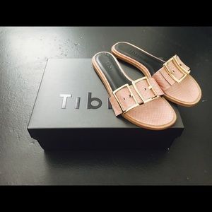 New Tibi Frida Slides, Tea Rose, 37.5