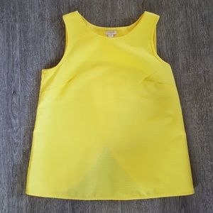 Slit back yellow tank top