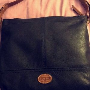 Large leather fossil bag. Never worn.
