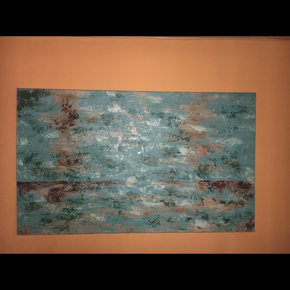 Ocean Funky Painted Portrait for Accent Wall