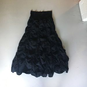 Elan Black Crinkle Skirt - M