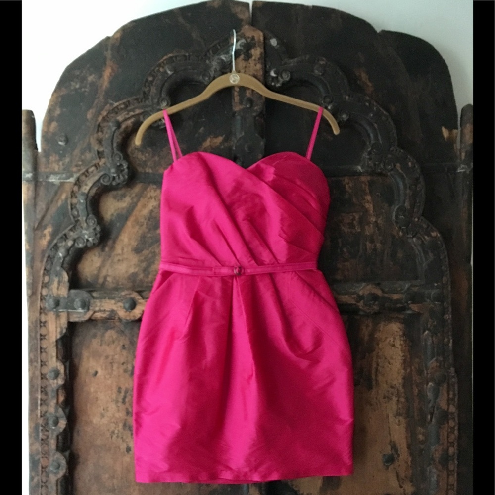 Beautiful fucsia pink cocktail minidress