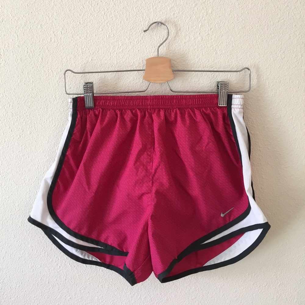 Nike Dri-Fit Shorts, pink with black stripe