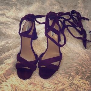 Steve Madden Christey Suede Burgundy Heels