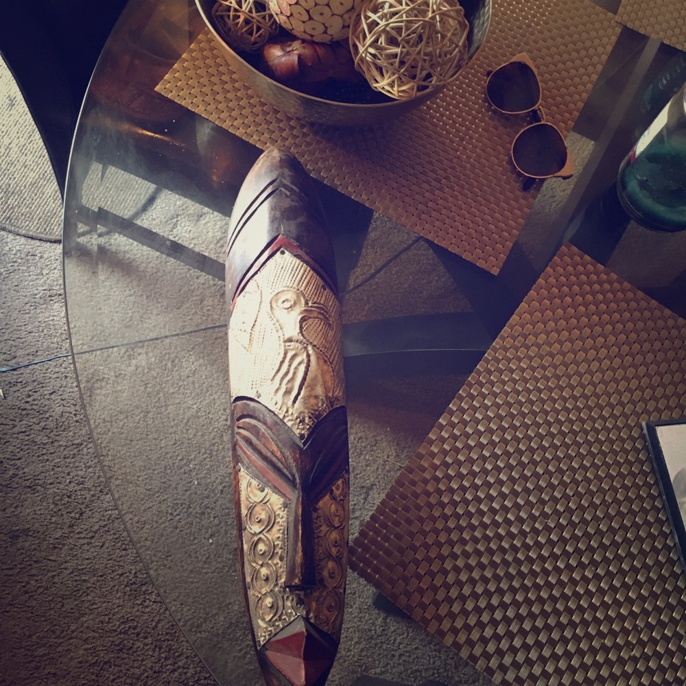 West Afrikan Mask Curved Cote d'Ivoire-African Art