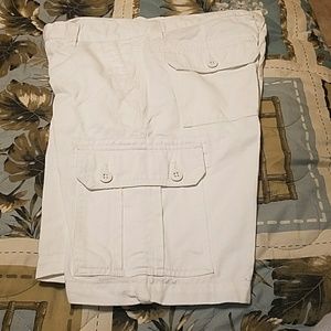 White cargo shorts