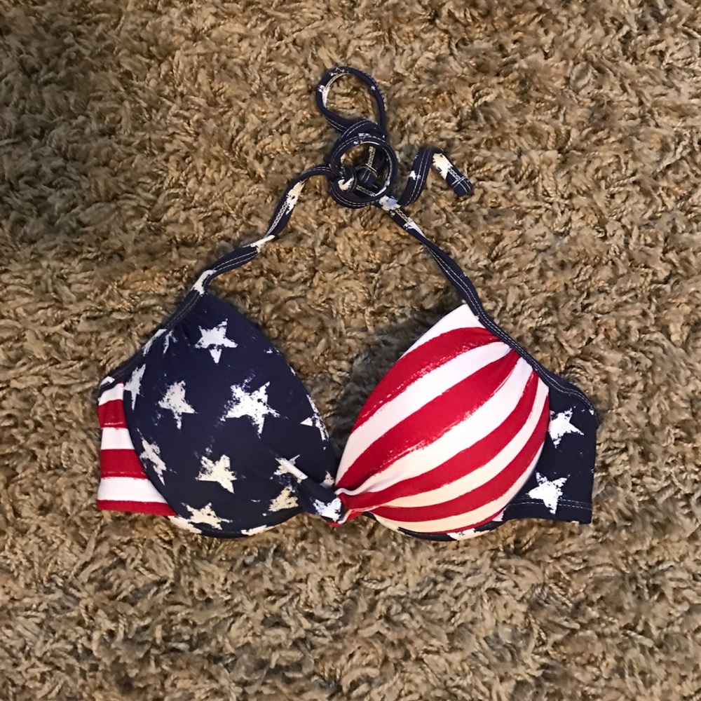 American Flag bathing suit top