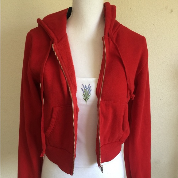 brandy melville red hoodie