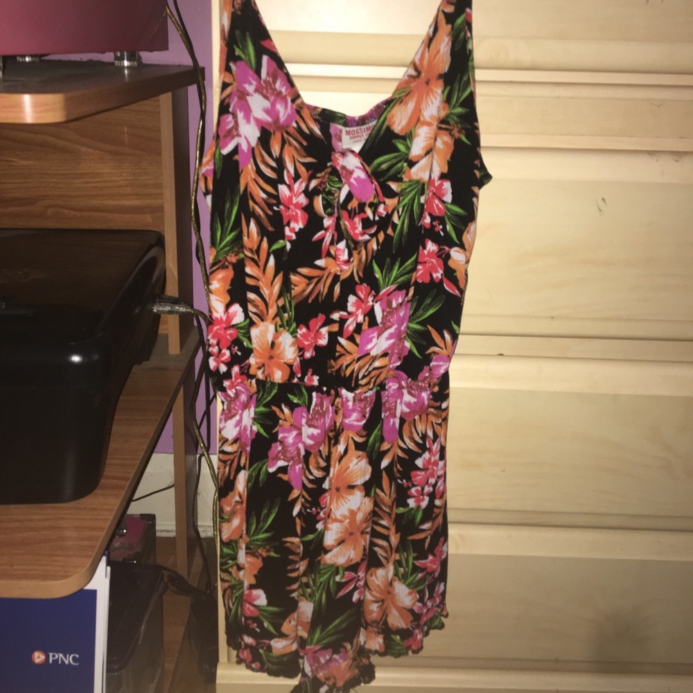 Black based floral Romper