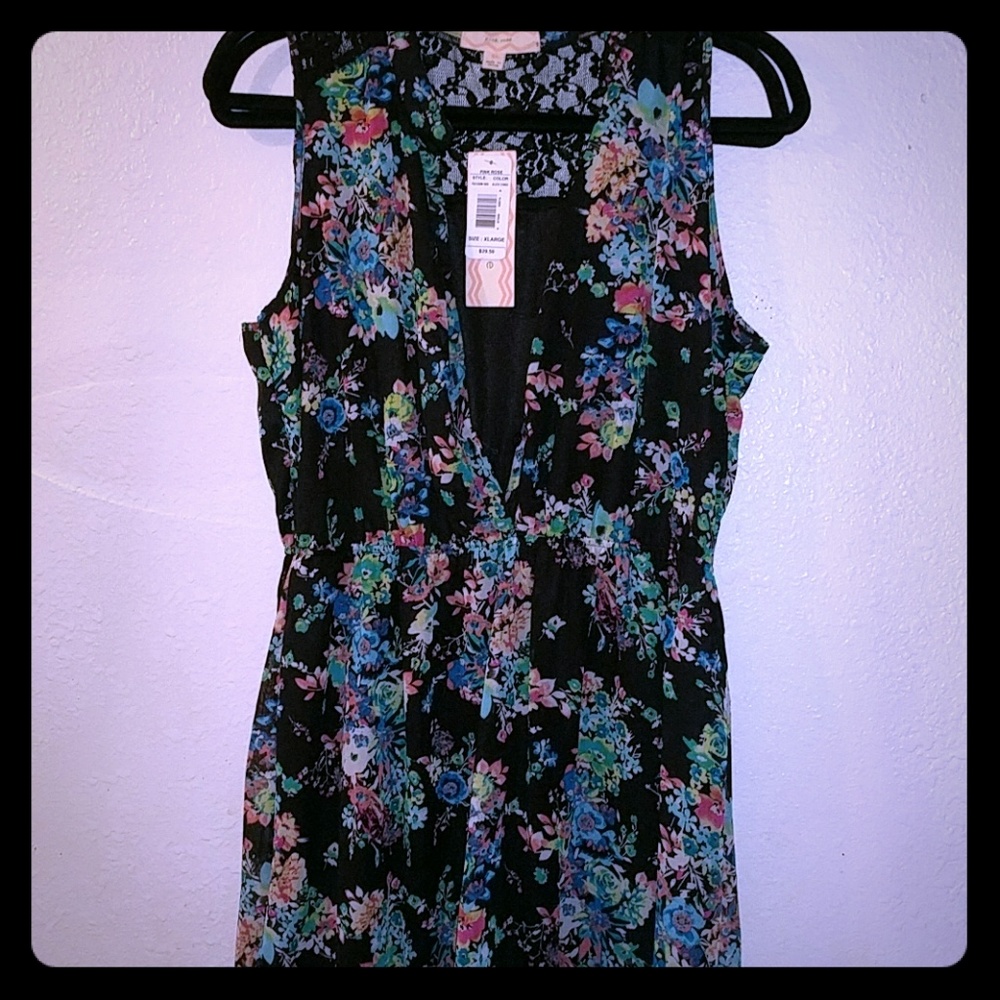 PINK ROSE HIGH LOW DRESS Junior