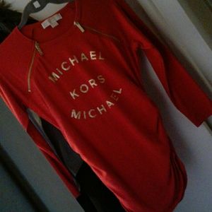 Michael Kors red and gold long sleeve