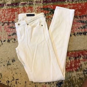 AG White Cigarette Jeans