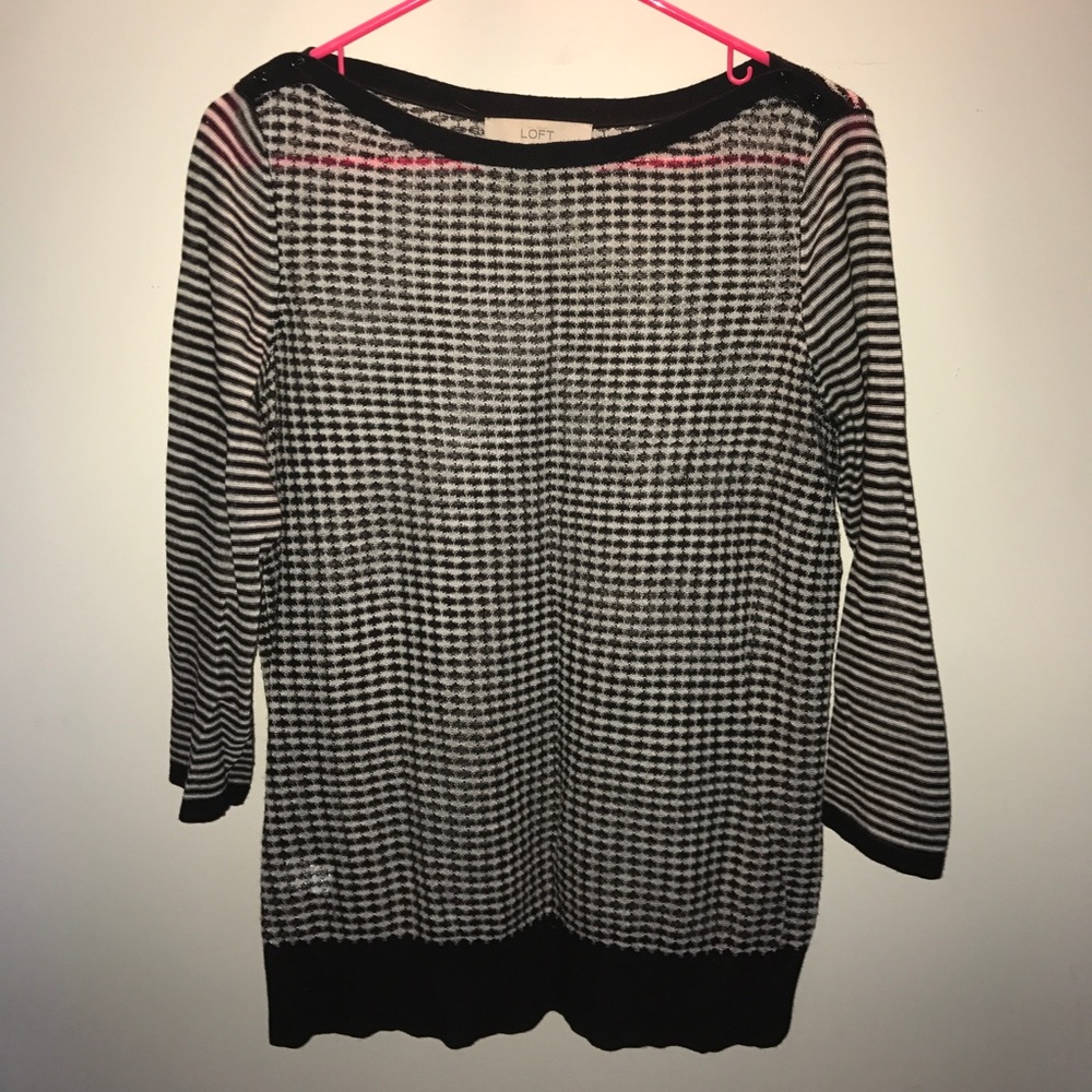 Loft black and white sweater!