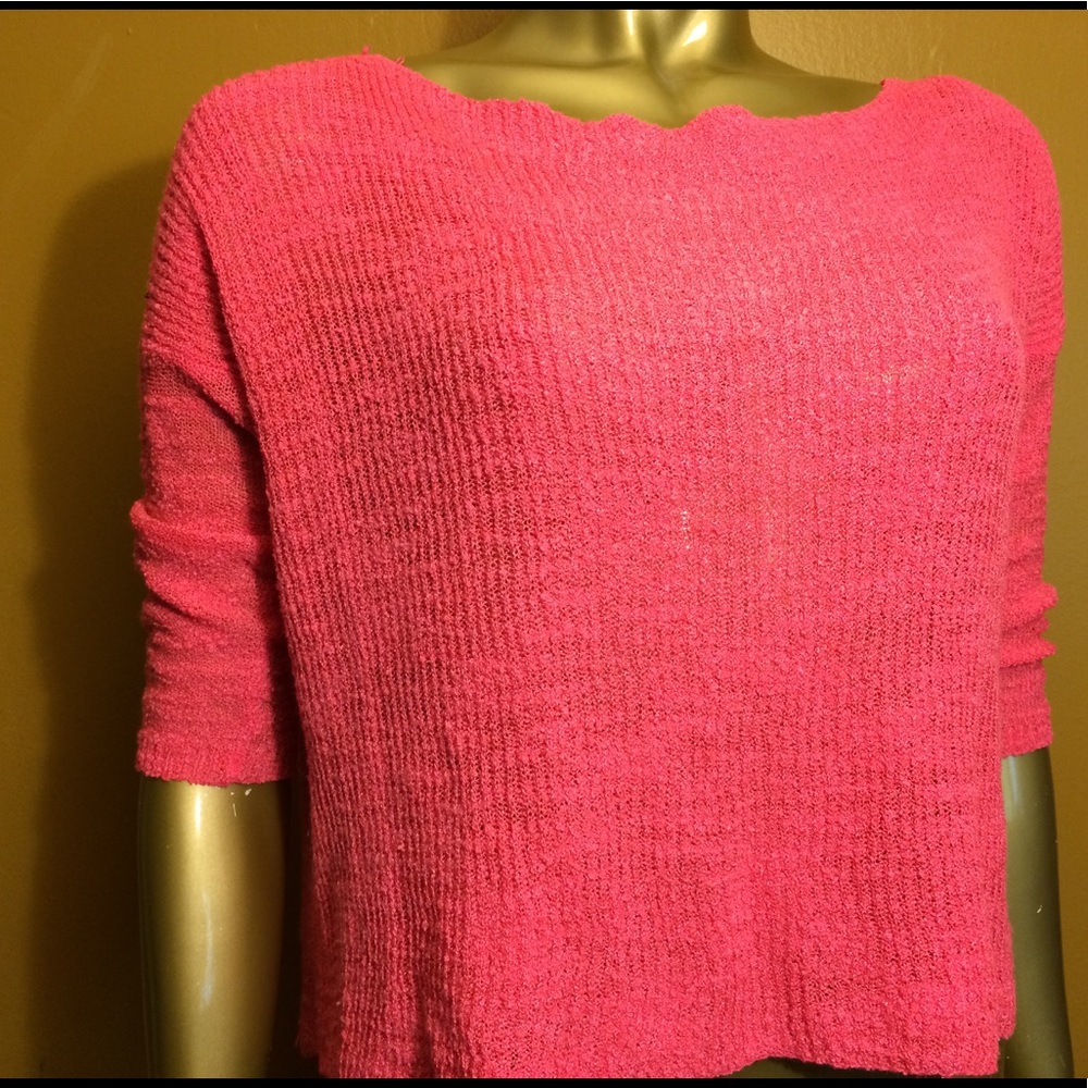 Bright pink sweater