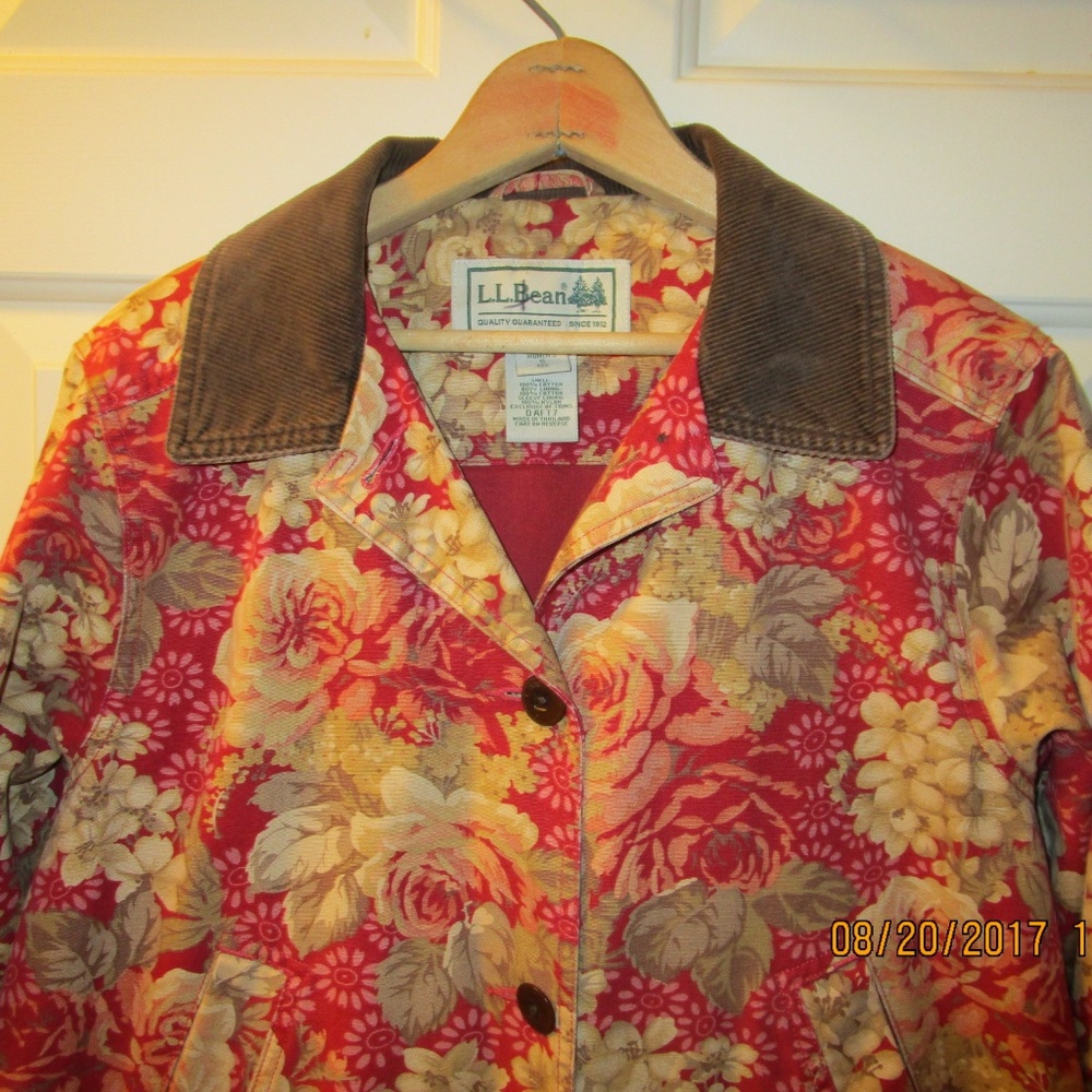 LL Bean Woman's Barn Coat Jacket Canvas Corduroy