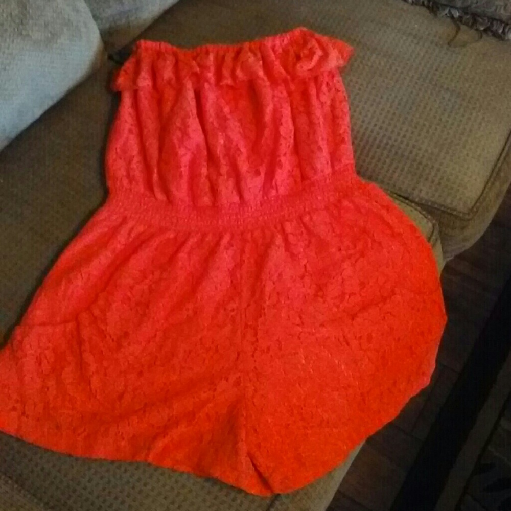 Bright orange romper