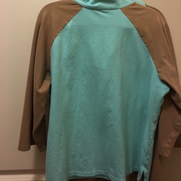 Two tops turquoise and taupe one is tunic length - Picture 4 of 4