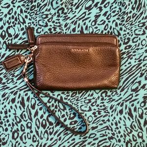 Coach leather wristlet / wallet