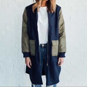 Two toned Clad and Cloth jacked.