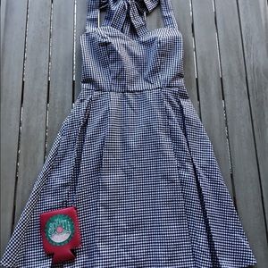 Lauren James Livingston Black Gingham Dress