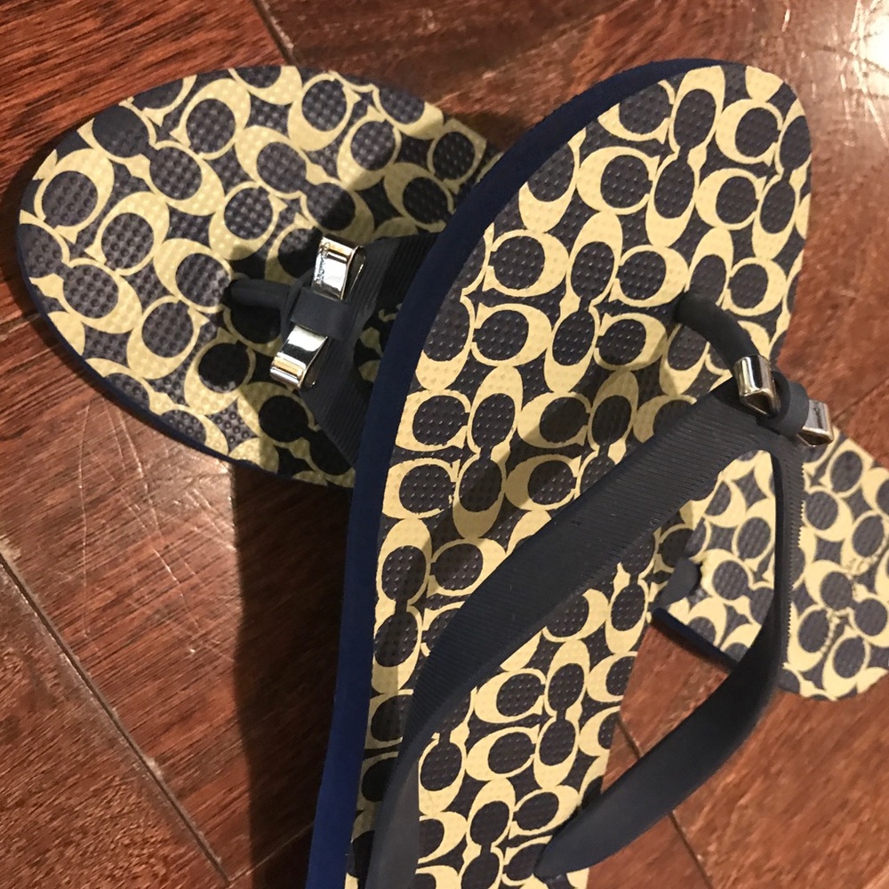 Blue Coach Sandals