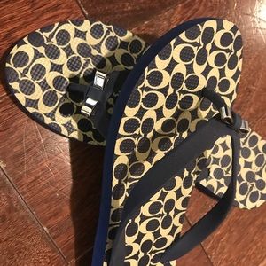 Blue Coach Sandals
