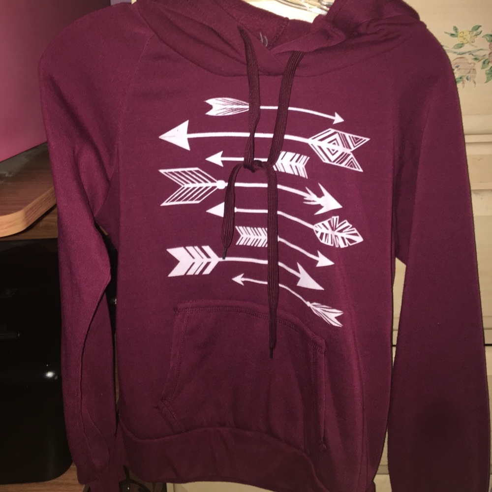 Red Sweatshirt with arrows