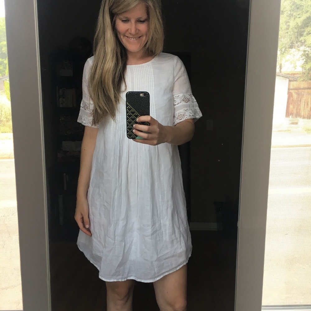 Lace and Cotton Shirt Dress