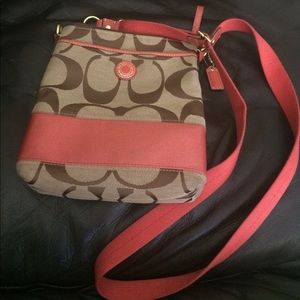 Coach salmon cross body bag