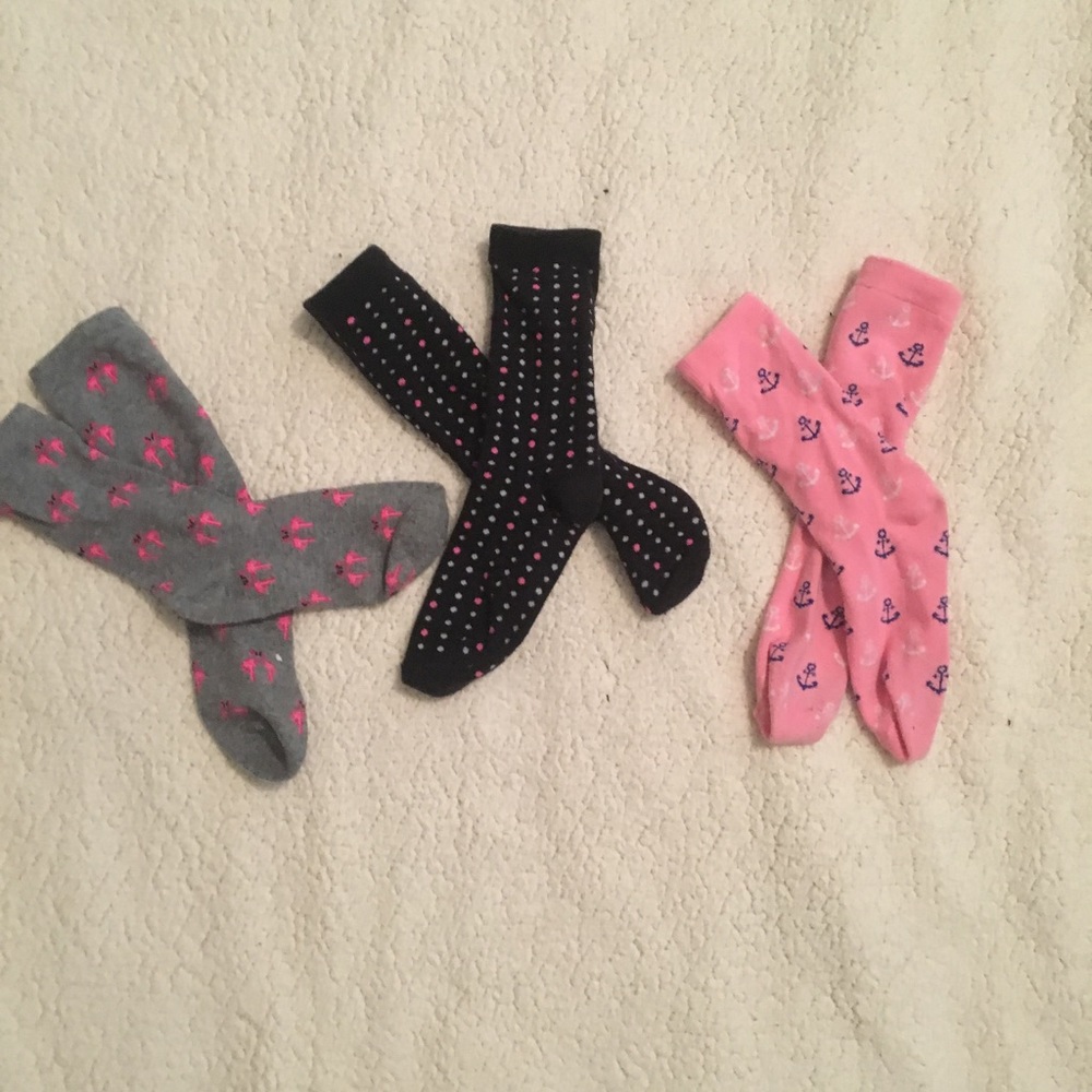 Three pairs of socks