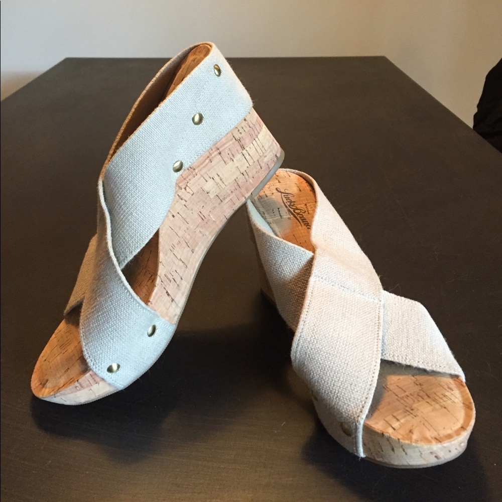 Lucky Brand Miller wedge sandals in tan